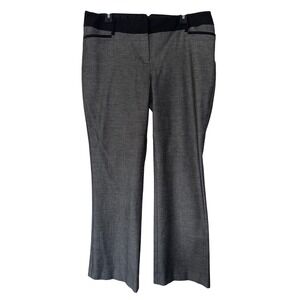 Express Columnist‎ Gray Black Contrast Waistband Bootcut Dress Pants 14S